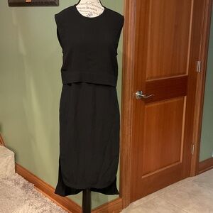 Helmut Lang Black Midi Dress, Size 2